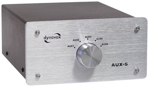 Produktbild: Dynavox AUX-S Cinch-Audio-Switch Metallgeh&auml;use Silber