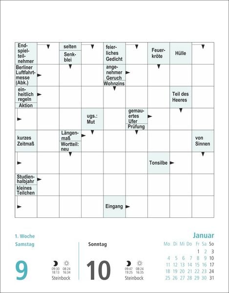 Produktbild: Stefan Heine Kreuzwortr&auml;tsel Tagesabrei&szlig;kalender 2027