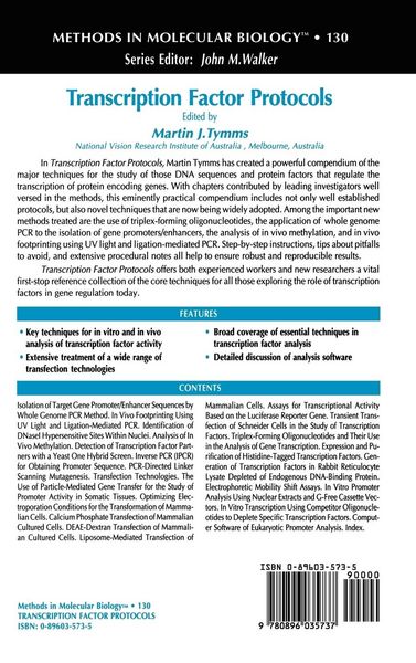 Produktbild: Transcription Factor Protocols