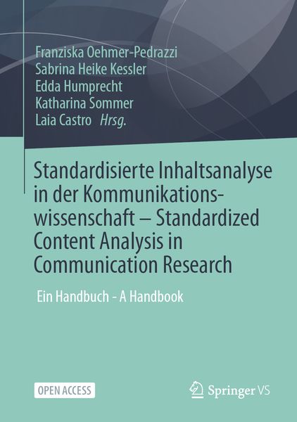 Produktbild: Standardisierte Inhaltsanalyse in der Kommunikationswissenschaft &ndash; Standardized Content Analysis in Communication Research