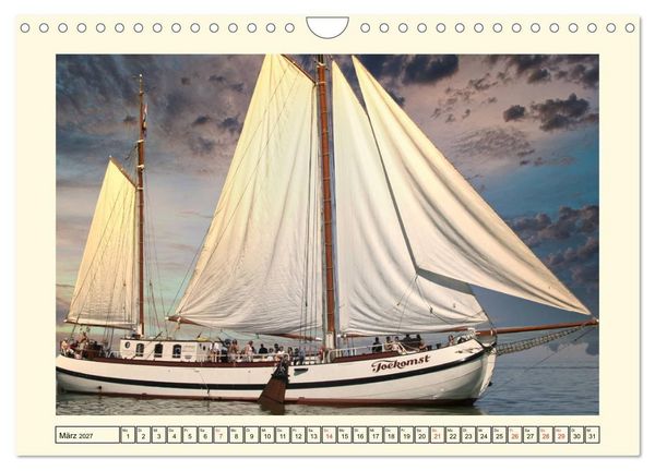 Produktbild: Segeln im Sonnenuntergang (Wandkalender 2027 DIN A4 quer), CALVENDO Monatskalender