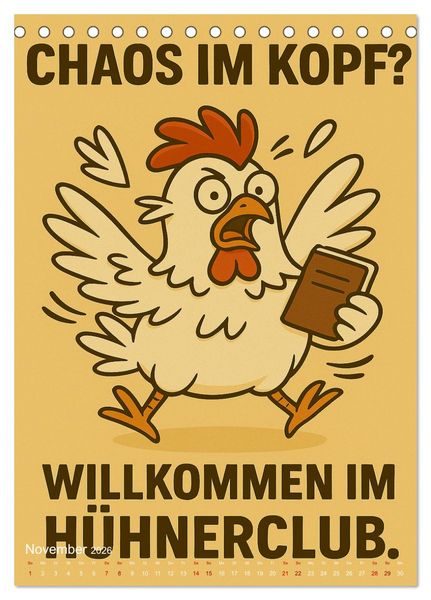 Produktbild: Tierisch eigenwillig - Weil normal langweilig w&auml;re (Tischkalender 2026 DIN A5 hoch), CALVENDO Monatskalender