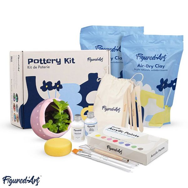 Produktbild: Figured'Art - T&ouml;pferset mit lufttrocknendem Ton, DIY Set