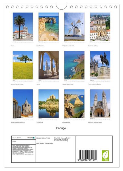 Produktbild: Portugal (Wandkalender 2026 DIN A4 hoch), CALVENDO Monatskalender