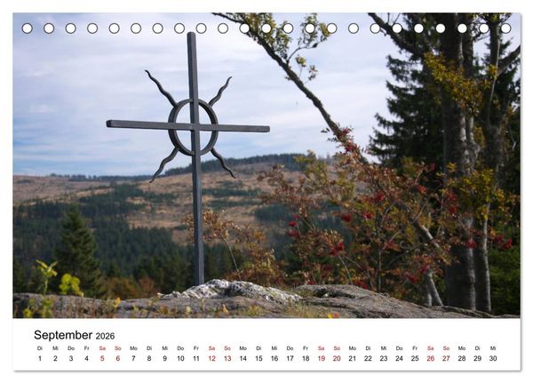 Produktbild: Gipfelkreuze im B&ouml;hmerwald (Tischkalender 2026 DIN A5 quer), CALVENDO Monatskalender