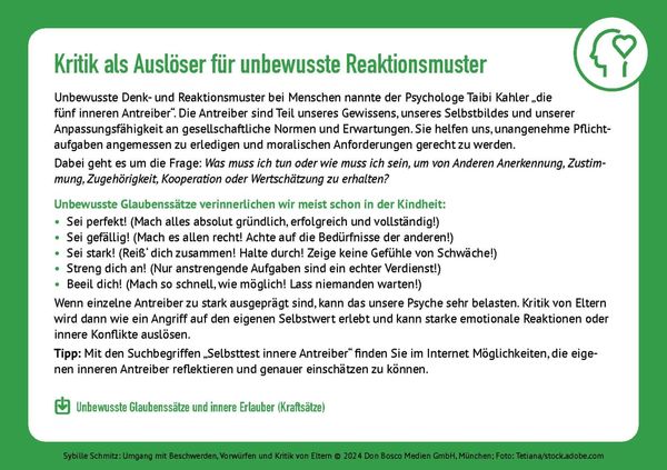 Produktbild: Umgang mit Beschwerden, Vorw&uuml;rfen und Kritik von Eltern