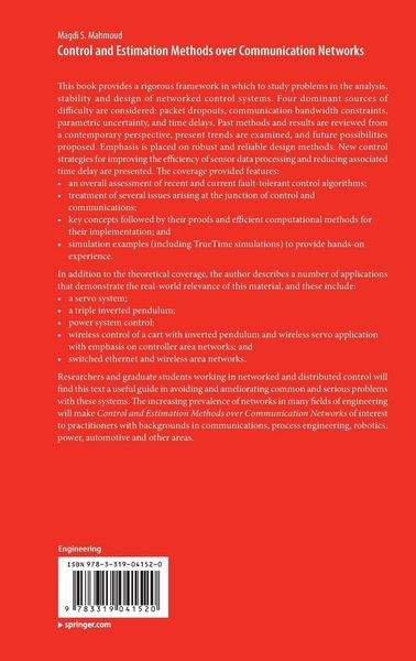 Produktbild: Control and Estimation Methods over Communication Networks