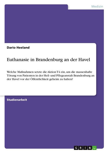Produktbild: Euthanasie in Brandenburg an der Havel