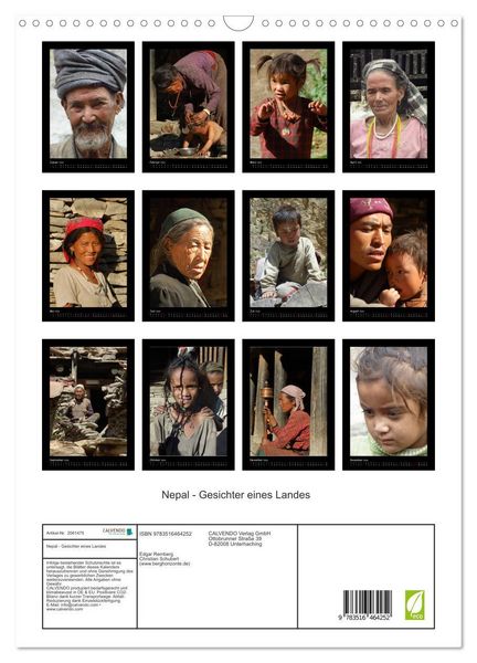 Produktbild: Nepal - Gesichter eines Landes (Wandkalender 2026 DIN A3 hoch), CALVENDO Monatskalender