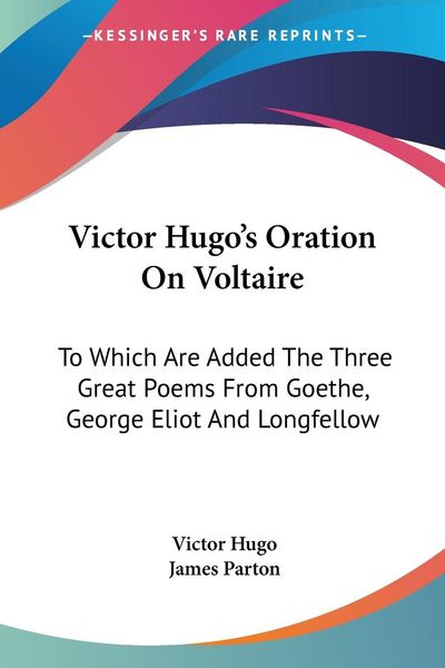 Produktbild: Hugo, V: Victor Hugo's Oration On Voltaire