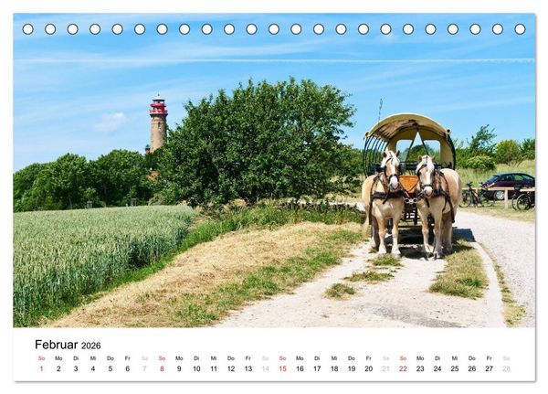 Produktbild: R&uuml;gen und Hiddensee (Tischkalender 2026 DIN A5 quer), CALVENDO Monatskalender