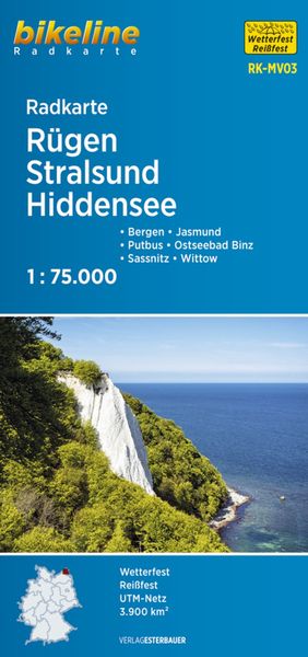 Produktbild: Radkarte R&uuml;gen Stralsund Hiddensee (RK-MV03)