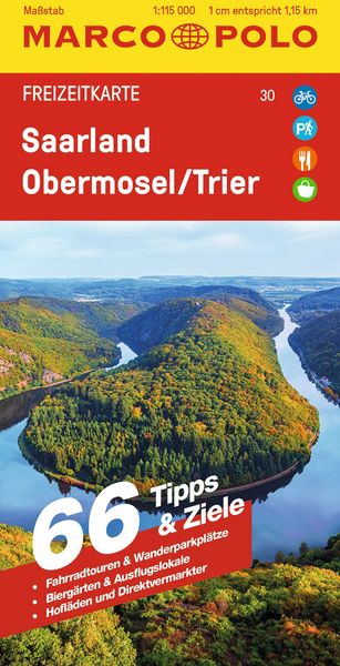 Produktbild: MARCO POLO Freizeitkarte 30 Saarland, Obermosel, Trier 1:115.000