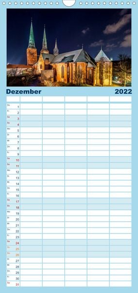 Produktbild: Familienplaner Ansichten der L&uuml;becker Altstadtinsel (Wandkalender 2022 , 21 cm x 45 cm, hoch)
