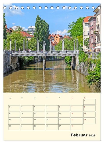 Produktbild: Ljubljana Sloweniens Hauptstadt (Tischkalender 2026 DIN A5 hoch), CALVENDO Monatskalender