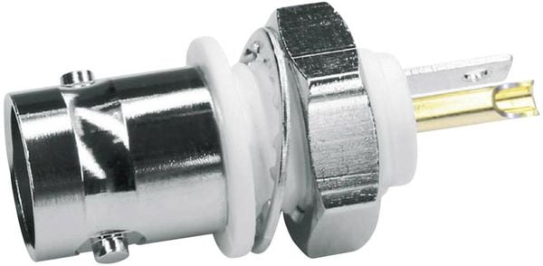 Produktbild: Teleg&auml;rtner 100023370 100023370 BNC-Steckverbinder Buchse, Einbau vertikal 50 Ω 1 St.