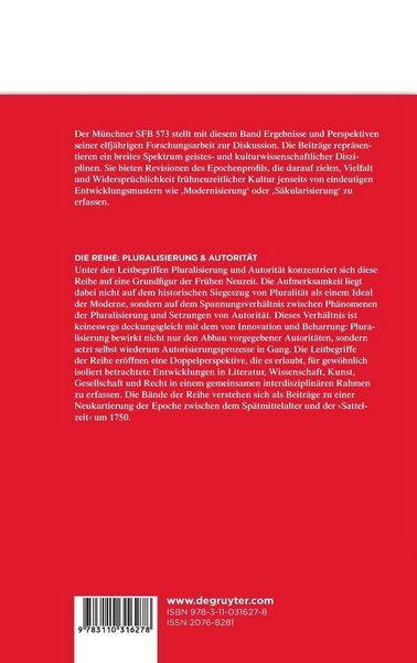 Produktbild: Die Fr&uuml;he Neuzeit. Revisionen einer Epoche