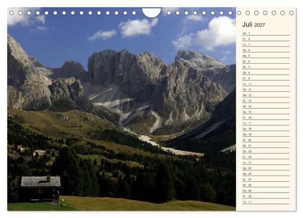 Produktbild: Weltnaturerbe DOLOMITEN (Wandkalender 2027 DIN A4 quer), CALVENDO Monatskalender