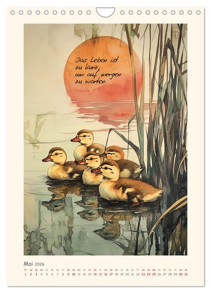 Produktbild: Liebenswerte Tierillustrationen (Wandkalender 2026 DIN A4 hoch), CALVENDO Monatskalender