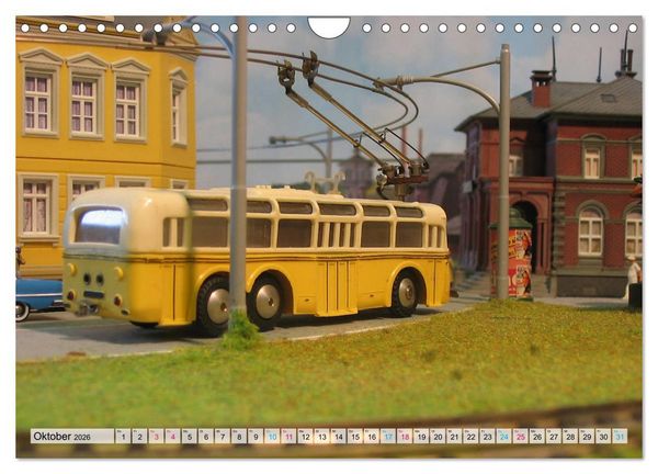 Produktbild: Trolley-Bus H0 (Wandkalender 2026 DIN A4 quer), CALVENDO Monatskalender