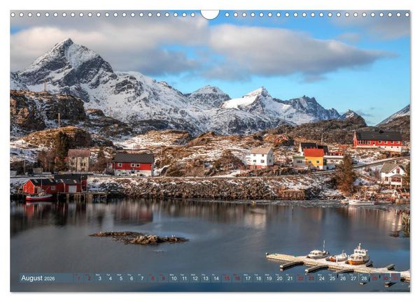 Produktbild: Lofoten, Norway's untamed beauty in Winter (Wall Calendar 2026 DIN A3 landscape), CALVENDO 12 Month Wall Calendar