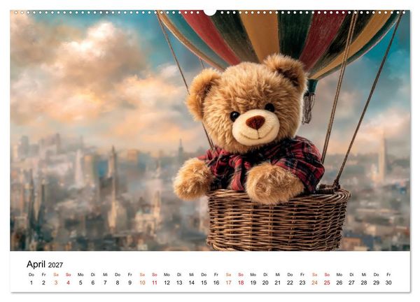 Produktbild: Teddyb&auml;r - klein aber oho (hochwertiger Premium Wandkalender 2027 DIN A2 quer), Kunstdruck in Hochglanz