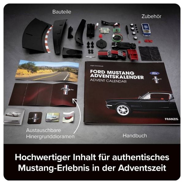 Produktbild: FRANZIS 67965 - Ford Mustang Adventskalender Ma&szlig;stab 1:43