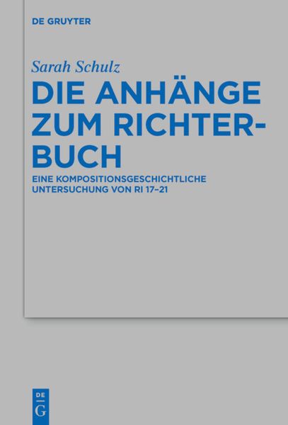Produktbild: Die Anh&auml;nge zum Richterbuch