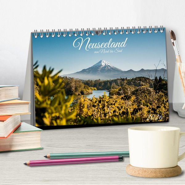Produktbild: Neuseeland von Nord bis S&uuml;d (Tischkalender 2026 DIN A5 quer), CALVENDO Monatskalender