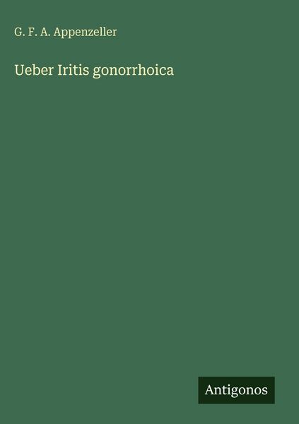 Produktbild: Ueber Iritis gonorrhoica