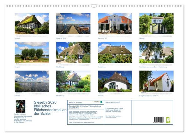 Produktbild: Sieseby 2026. Idyllisches Fl&auml;chendenkmal an der Schlei (Wandkalender 2026 DIN A2 quer), CALVENDO Monatskalender