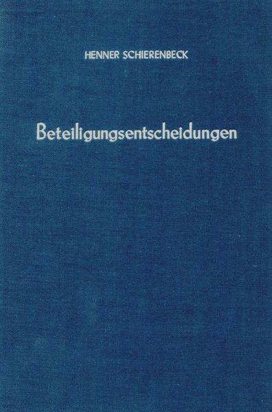 Produktbild: Beteiligungsentscheidungen.