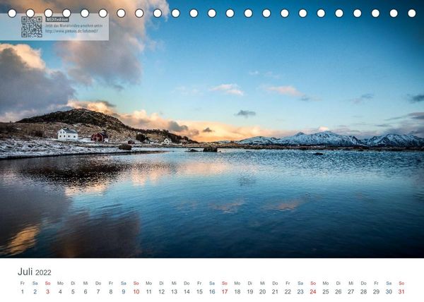 Produktbild: Lofoten - Stille Landschaften Norwegens (MEDIAedition) (Tischkalender 2022 DIN A5 quer)