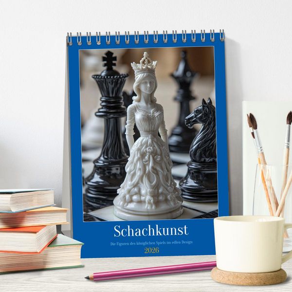 Produktbild: Schachkunst (Tischkalender 2026 DIN A5 hoch), CALVENDO Monatskalender