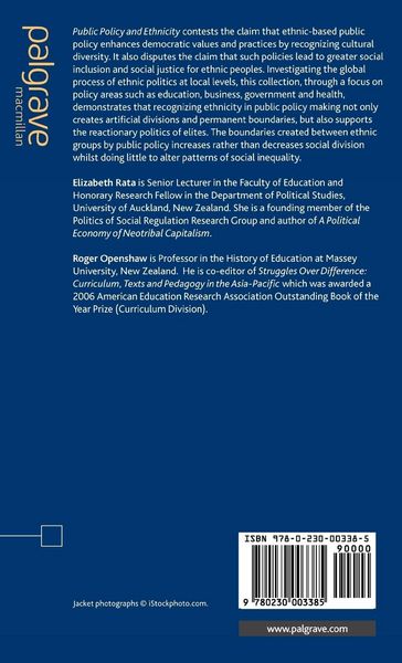 Produktbild: Public Policy and Ethnicity