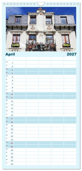 Produktbild: Familienplaner 2027 - SPA - Die belgische Stadt des Wassers mit 5 Spalten (Wandkalender, 21 x 45 cm) CALVENDO