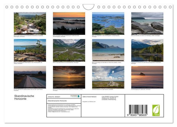Produktbild: Skandinavische Horizonte (Wandkalender 2026 DIN A4 quer), CALVENDO Monatskalender
