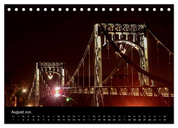 Produktbild: Kaiser-Wilhelm-Br&uuml;cke Wilhelmshaven (Tischkalender 2026 DIN A5 quer), CALVENDO Monatskalender