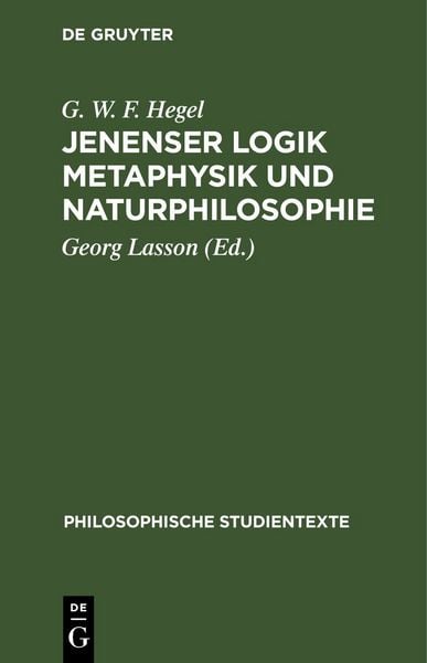 Produktbild: Jenenser Logik Metaphysik und Naturphilosophie