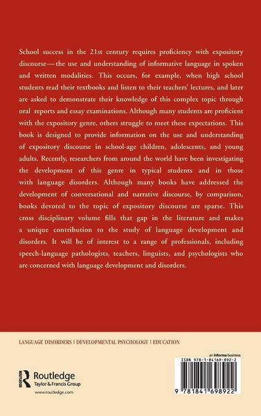 Produktbild: Expository Discourse in Children, Adolescents, and Adults