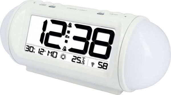 Produktbild: Techno Line WT 499 Funk Wecker Weiß Alarmzeiten 2