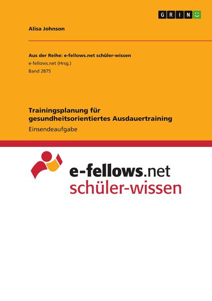 Produktbild: Trainingsplanung f&uuml;r gesundheitsorientiertes Ausdauertraining