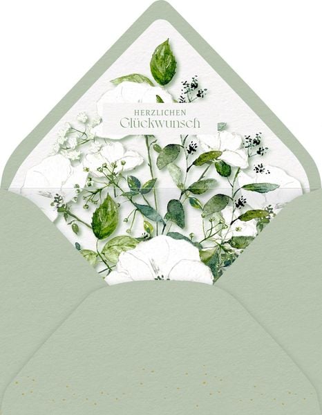 Produktbild: Gru&szlig;karte mit Kuvert &ndash; Alles Liebe zur Hochzeit