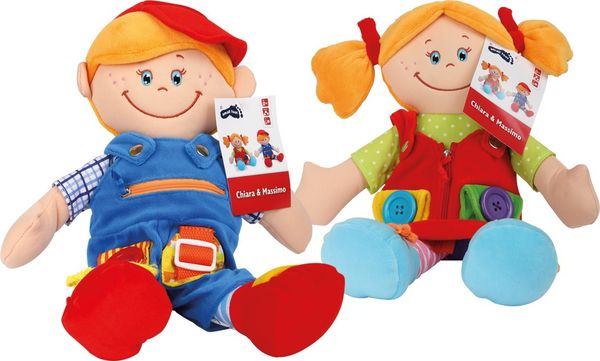 Produktbild: Small foot 5576 - Stoffpuppen Chiara & Massimo, 2er Set, Stoffpuppen, Größe 39+37cm