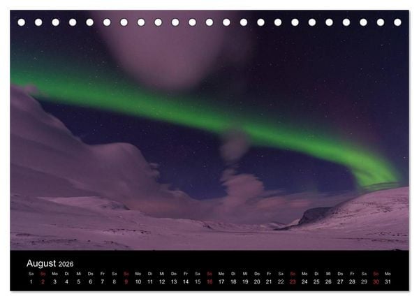Produktbild: Nordlichter (Tischkalender 2026 DIN A5 quer), CALVENDO Monatskalender