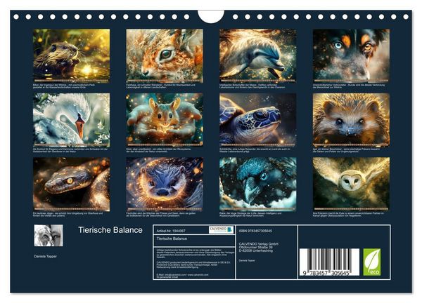 Produktbild: Tierische Balance (Wandkalender 2026 DIN A4 quer), CALVENDO Monatskalender