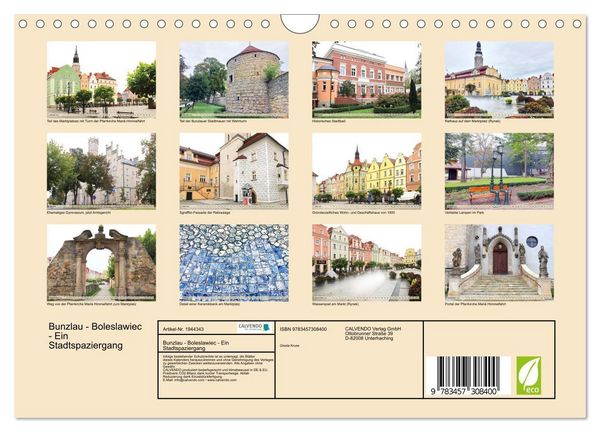 Produktbild: Bunzlau - Boleslawiec - Ein Stadtspaziergang (Wandkalender 2026 DIN A4 quer), CALVENDO Monatskalender
