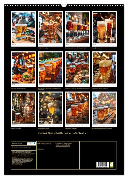 Produktbild: Cooles Bier - K&ouml;stliches aus der Natur. (Wandkalender 2026 DIN A2 hoch), CALVENDO Monatskalender