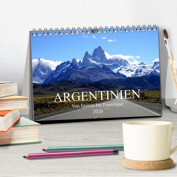 Produktbild: Argentinien - Von Iguazu bis Feuerland (Tischkalender 2026 DIN A5 quer), CALVENDO Monatskalender