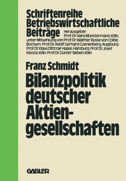 Produktbild: Bilanzpolitik deutscher Aktiengesellschaften
